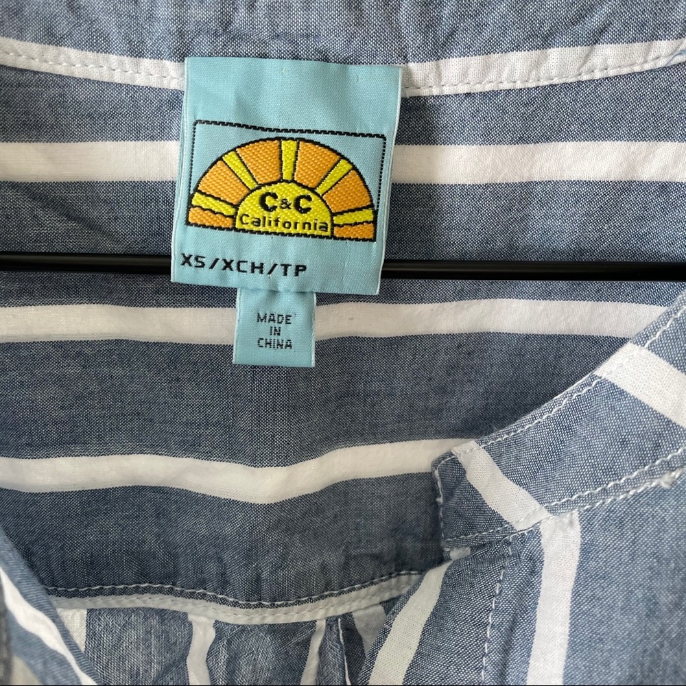 C & C California striped sleeveless button down - Picture 6 of 6
